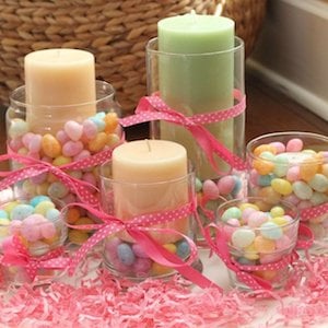 Pièce maîtresse de bougie Jelly Bean