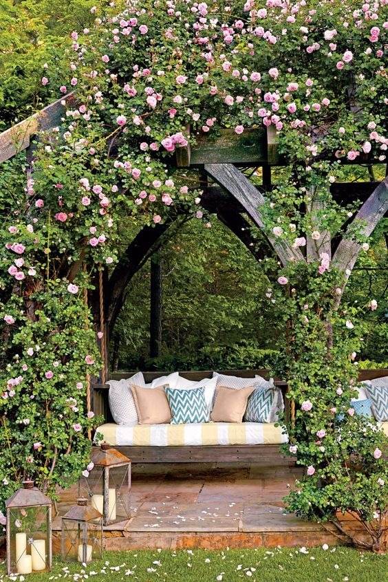 30 idées inspirantes pour créer une pergola colorée et parfumée - 193