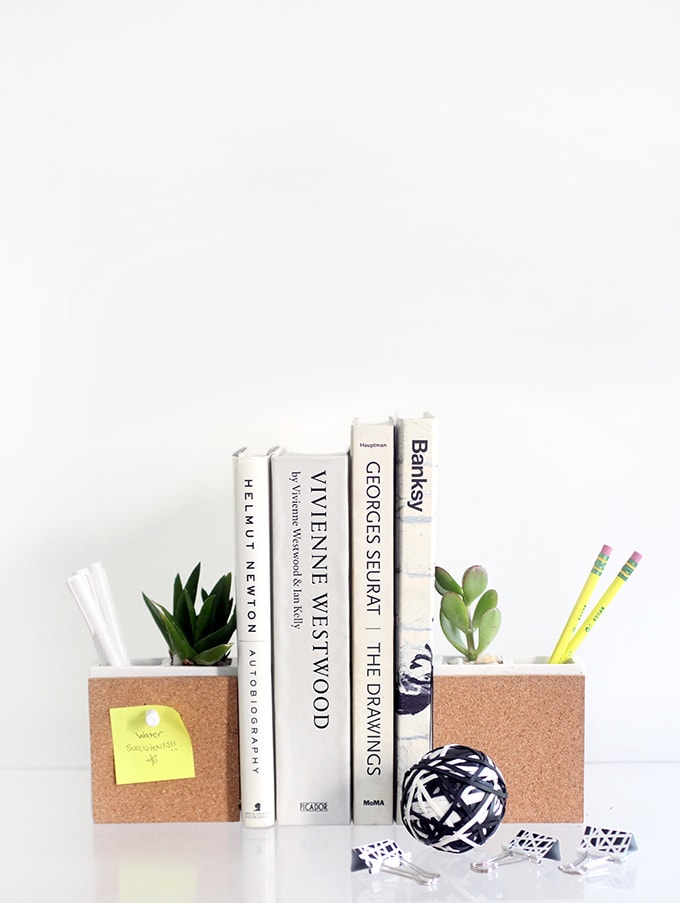 Serre-livres-support-de-fournitures-succulentes-bricolage