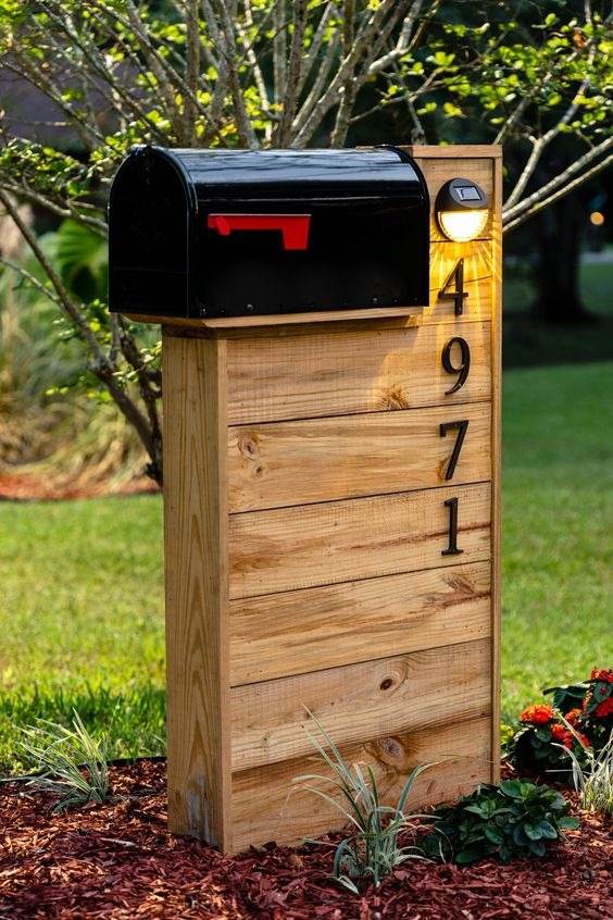 30 idées d'aménagement paysager de boîtes aux lettres pour transformer l'extérieur de votre maison - 219
