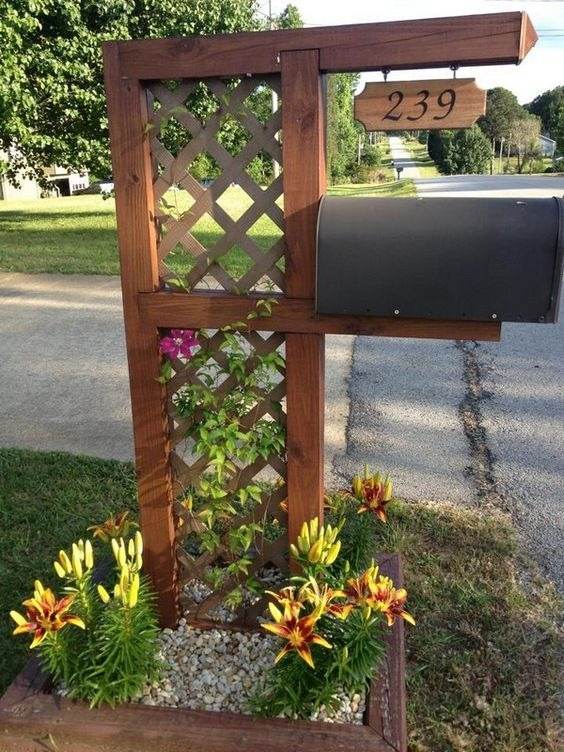 30 idées d'aménagement paysager de boîtes aux lettres pour transformer l'extérieur de votre maison - 221