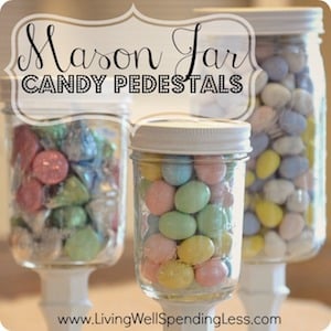 Piédestaux de bonbons Mason Jar