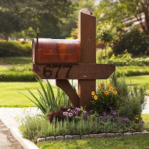 cour avant, boîte aux lettres, jardin