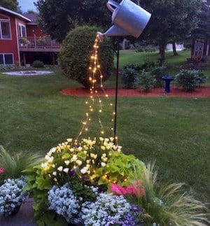 Jardin de fleurs en pot de fleur éclairé fantaisiste