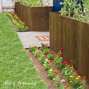 Bordure d'aménagement paysager de clôture de jardinière