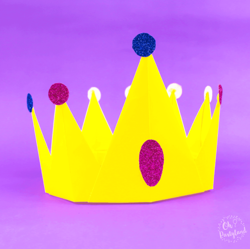 Couronne de papier jaune