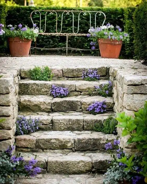 30 Garden Stair Ideas That Will Make You Fall In Love With Your Backyard - 203